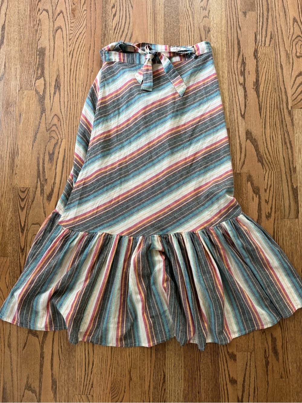 Lakhays muted striped maxi skirt